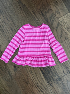 4T Pink Striped Shirt