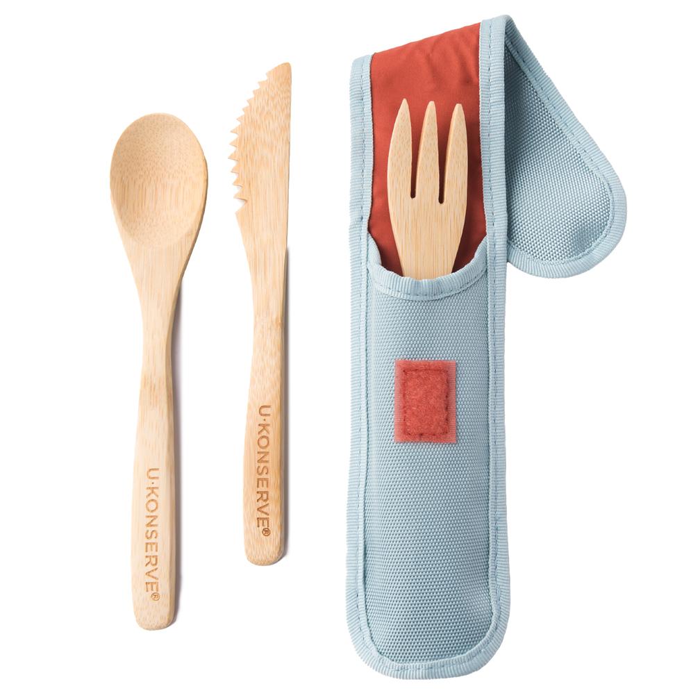 Bamboo Cutlery Set with Recycled Case | U Konserve