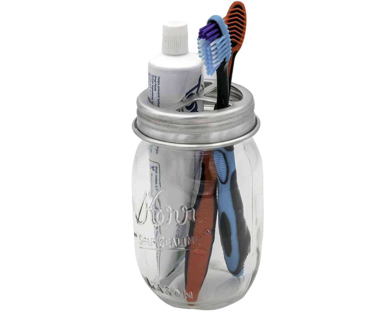 Toothbrush Holder for Mason Jar (Regular Mouth)